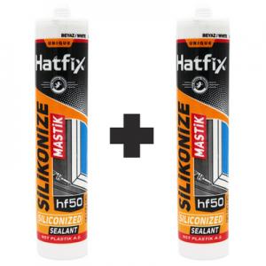 Hatfix Silikonize Mastik Beyaz 2 Adet 500Gr